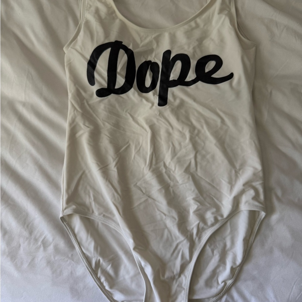 Dope White One Piece Swimsuit